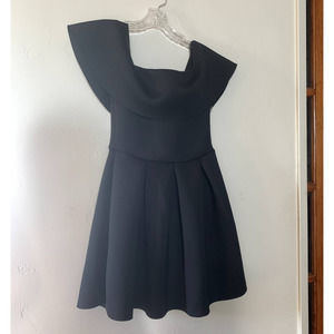 charlotte russe black off the shoulder skater style dress size small